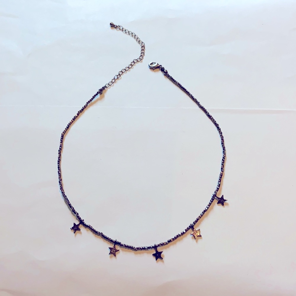 Gunmetal Stars choker/necklace